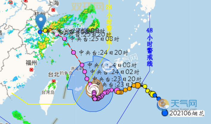 台风烟花路径预报：浙江舟山或受台风级影响