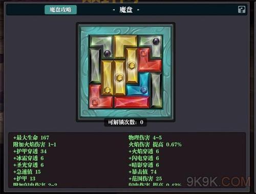 魔渊之刃法盘全属性一览：搭配指南，助你战力飙升