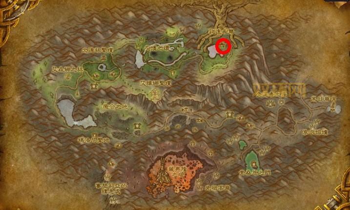 WOW大地之环军需官坐标：瓦丝琪尔银潮谷 (49, 42)