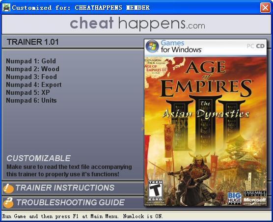 帝国时代3秘籍不够用?亚洲王朝作弊码来帮你!