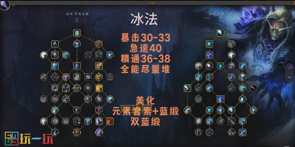 60级冰法最强输出天赋加点攻略,萌新也能变大神!