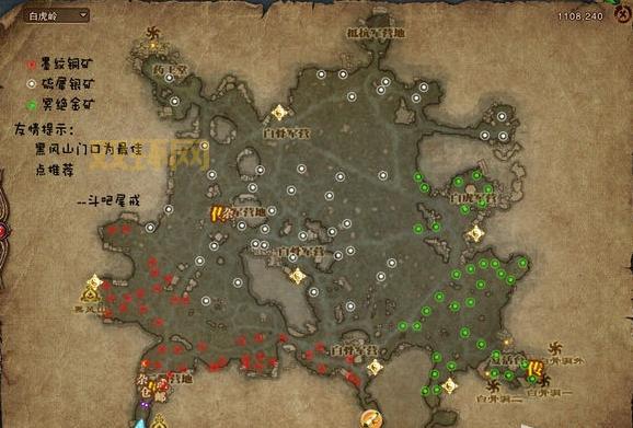 斗战神冥绝金分布图详解！让你轻松找到所有资源！