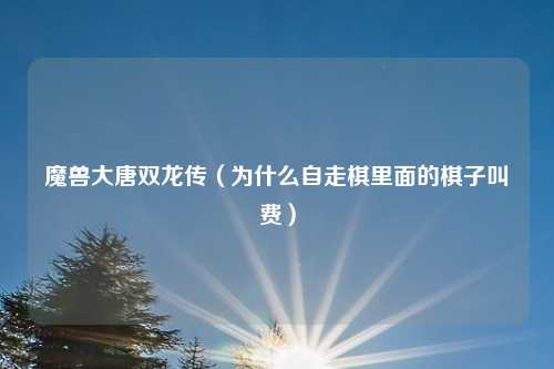 魔兽大唐双龙传（为什么自走棋里面的棋子叫费）