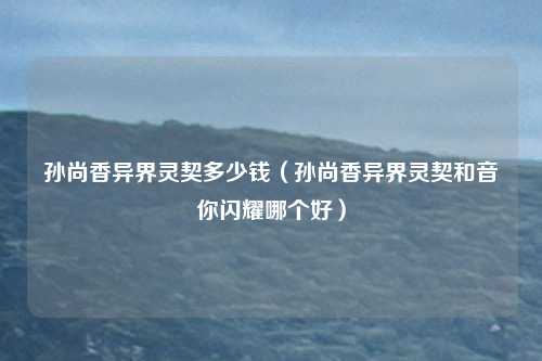 孙尚香异界灵契多少钱(孙尚香异界灵契和音你闪耀哪个好)