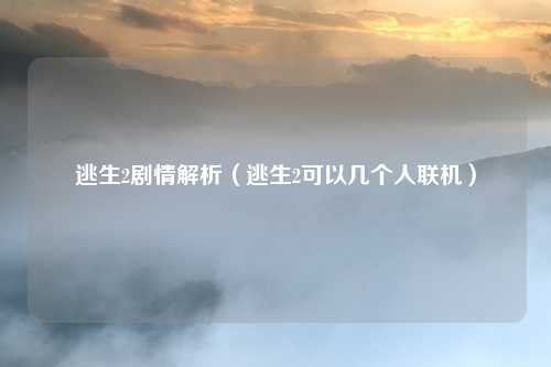 逃生2剧情解析(逃生2可以几个人联机)