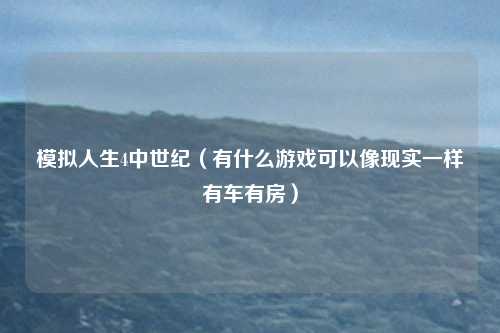 模拟人生4中世纪（有什么游戏可以像现实一样有车有房）