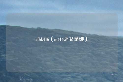 cfhk416（m416之父是谁）
