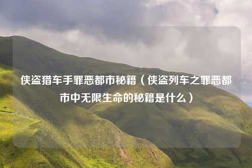 侠盗猎车手罪恶都市秘籍（侠盗列车之罪恶都市中无限生命的秘籍是什么）