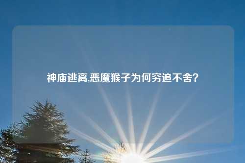 神庙逃离,恶魔猴子为何穷追不舍?