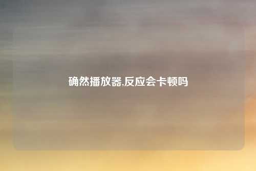 确然播放器,反应会卡顿吗