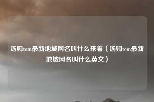 汤姆tom最新地域网名叫什么来着（汤姆tom最新地域网名叫什么英文）
