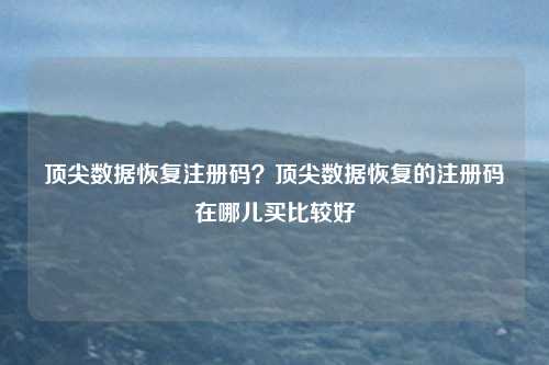 顶尖数据恢复注册码？顶尖数据恢复的注册码在哪儿买比较好