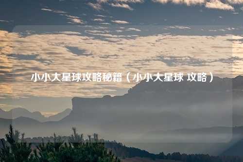小小大星球攻略秘籍（小小大星球 攻略）