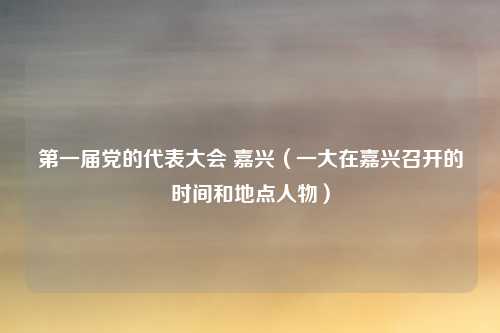 第一届党的代表大会 嘉兴（一大在嘉兴召开的时间和地点人物）