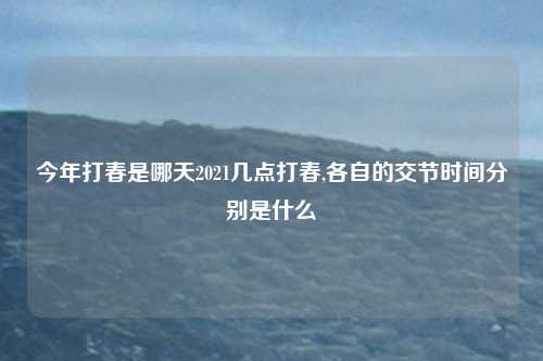 今年打春是哪天2021几点打春,各自的交节时间分别是什么