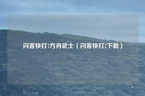 闪客快打7方舟武士（闪客快打7下载）