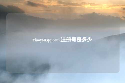 xiaoyou.qq.com,注册号是多少