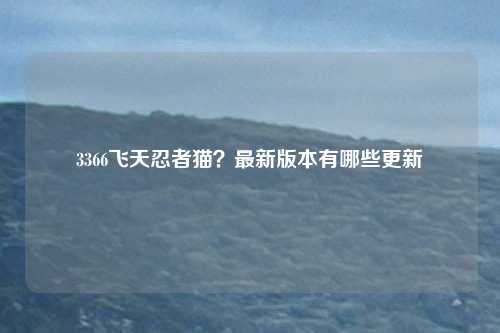 3366飞天忍者猫?最新版本有哪些更新