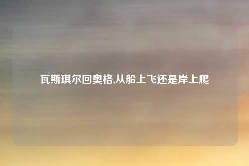 瓦斯琪尔回奥格,从船上飞还是岸上爬