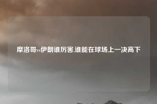 摩洛哥vs伊朗谁厉害,谁能在球场上一决高下