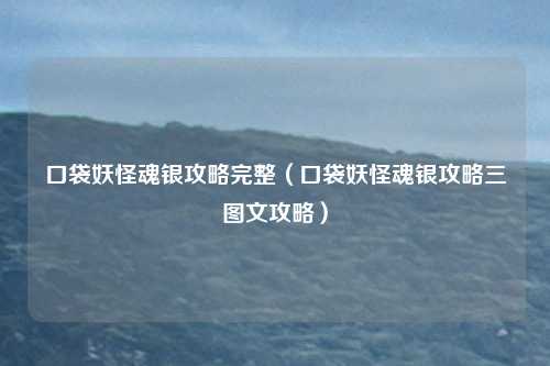 口袋妖怪魂银攻略完整（口袋妖怪魂银攻略三图文攻略）