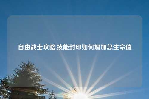 自由战士攻略,技能封印如何增加总生命值