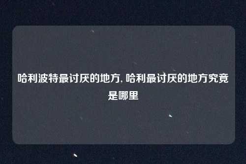 哈利波特最讨厌的地方, 哈利最讨厌的地方究竟是哪里