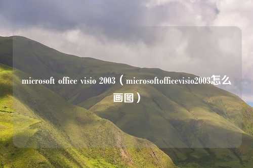 microsoft office visio 2003（microsoftofficevisio2003怎么画图）