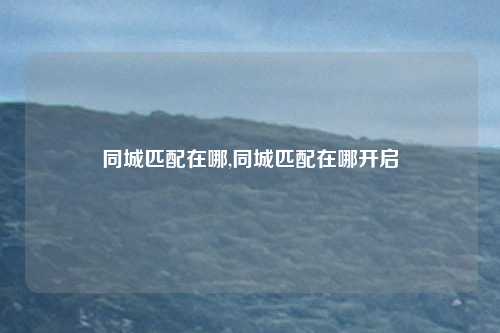 同城匹配在哪,同城匹配在哪开启