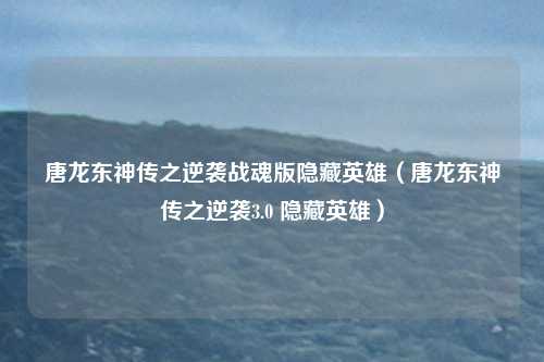 唐龙东神传之逆袭战魂版隐藏英雄(唐龙东神传之逆袭3.0 隐藏英雄)