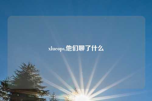 xlueops,他们聊了什么