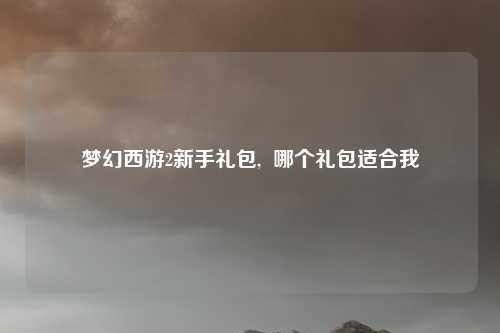 梦幻西游2新手礼包,  哪个礼包适合我