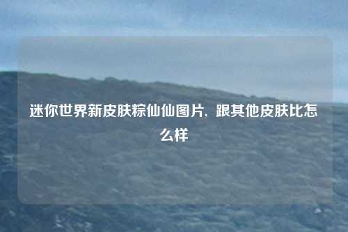 迷你世界新皮肤粽仙仙图片, 跟其他皮肤比怎么样