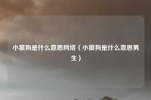 小狼狗是什么意思网络（小狼狗是什么意思男生）