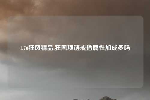 1.76狂风精品,狂风项链戒指属性加成多吗