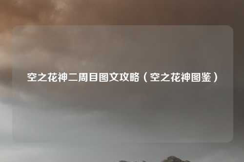 空之花神二周目图文攻略(空之花神图鉴)