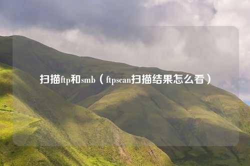 扫描ftp和smb(ftpscan扫描结果怎么看)
