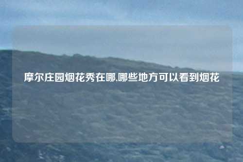 摩尔庄园烟花秀在哪,哪些地方可以看到烟花