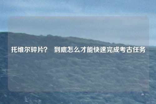 托维尔碎片? 到底怎么才能快速完成考古任务