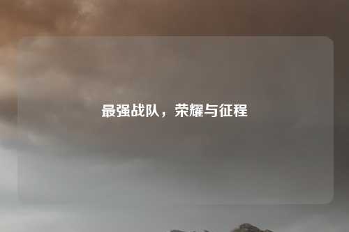 最强战队，荣耀与征程