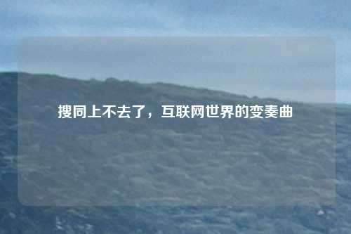 搜同上不去了，互联网世界的变奏曲