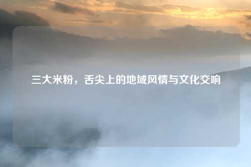 三大米粉,舌尖上的地域风情与文化交响