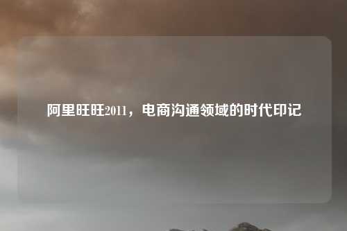 阿里旺旺2011,电商沟通领域的时代印记