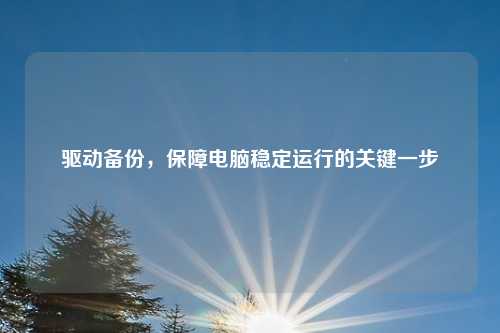 驱动备份，保障电脑稳定运行的关键一步