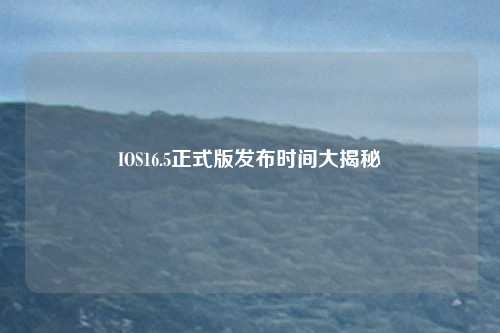 IOS16.5正式版发布时间大揭秘