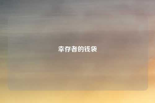 幸存者的钱袋