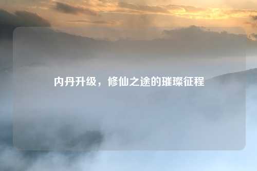内丹升级，修仙之途的璀璨征程