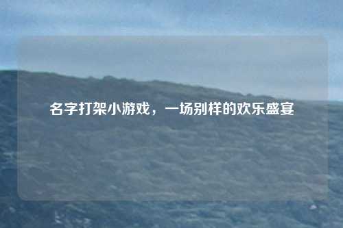 名字打架小游戏,一场别样的欢乐盛宴