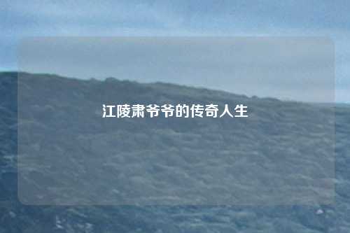 江陵肃爷爷的传奇人生