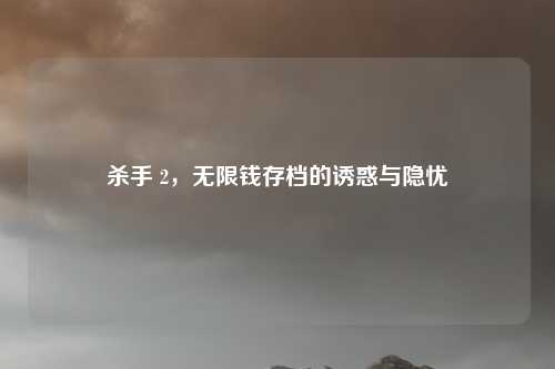 杀手 2,无限钱存档的诱惑与隐忧